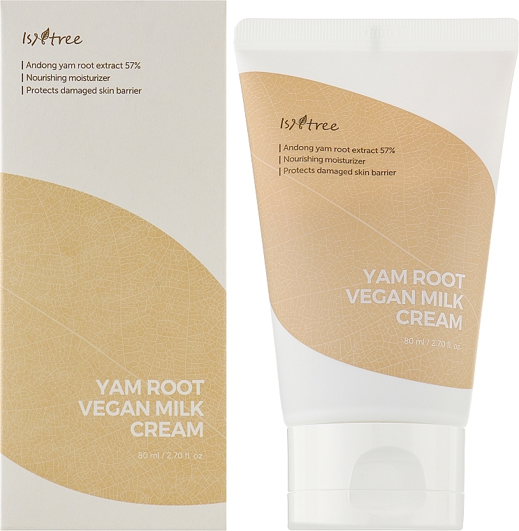 Feuchtigkeitscreme für das Gesicht mit Yamswurzel - IsNtree Yam Root Vegan Milk Cream — Bild N1