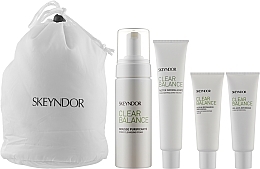 Düfte, Parfümerie und Kosmetik Set - Skeyndor Clear Balance Set (mousse/150ml + gel/50ml + ser/75ml + emulsion/50ml + bag)