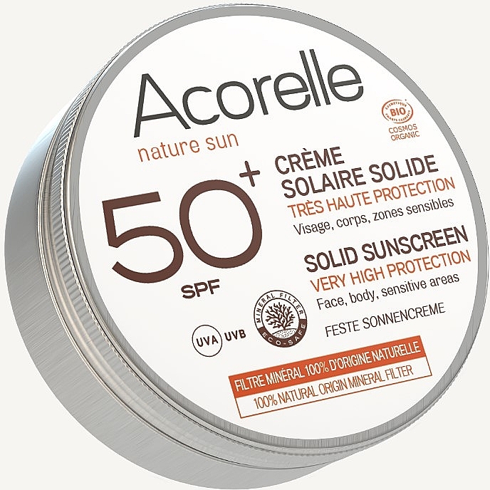 Feste Sonnenschutzcreme SPF 50+ - Acorelle Solid Sunscreen Very High Protection SPF 50+ — Bild N1