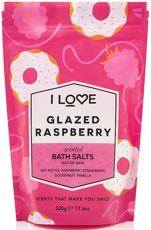 Badesalz mit Himbeere, Erdbeere und Vanille - I Love... Glazed Raspberry Bath Salt — Bild N1