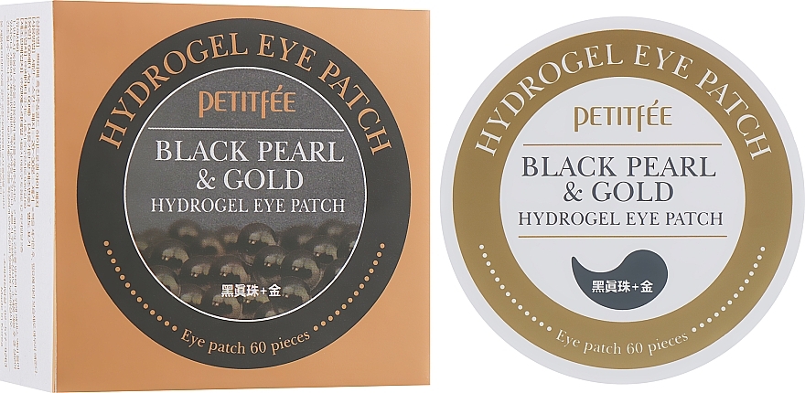 Hydrogel-Augenpatches mit Gold und mit schwarzen Perlen - Petitfee & Koelf Black Pearl&Gold Hydrogel Eye Patch — Bild N1