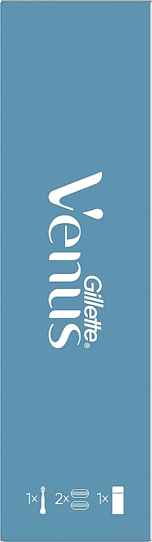 Rasierpflegeset - Gillette Venus Smooth (Rasierer 1 St. + Rasierklingen 2 St. + Rasiergel 75ml) — Bild N1