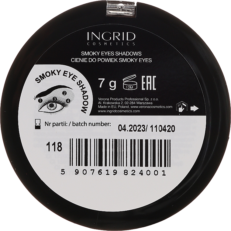 Kompakte Lidschattenpalette - Ingrid Cosmetics Smoky Eyes Eye Shadows — Foto N2