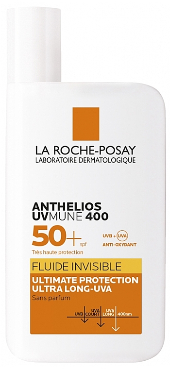 Leichter parfümfreier Sonnenschutzfluid SPF50+ - La Roche-Posay Anthelios UVmune 400 Invisible Fluid SPF50+ Fragrance Free — Bild N1