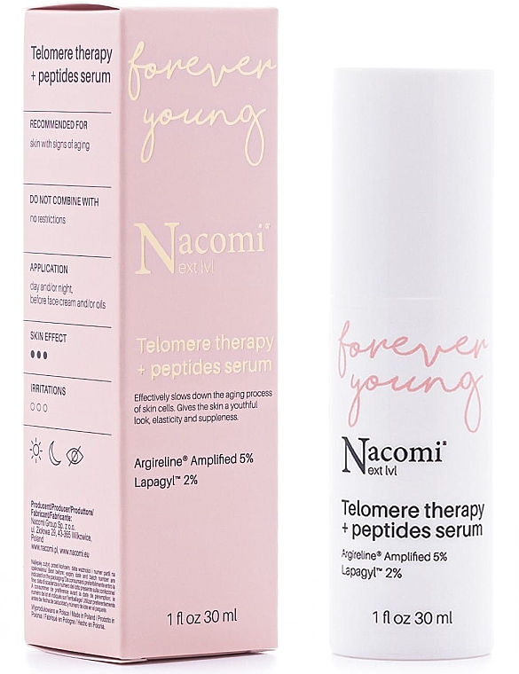 Gesichtsserum - Nacomi Next Level Telomere Therapy + Peptides Serum — Bild N1