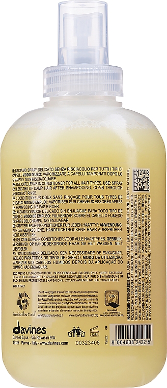 Conditioner-Spray für feines und gestresstes Haar mit Traubenextrakt - Davines Tonico Delicato — Bild N2