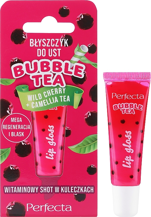 Lipgloss - Perfecta Bubble Tea Wild Cherry + Camellia Tea Lip Gloss  — Bild N1