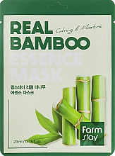 Düfte, Parfümerie und Kosmetik Beruhigende und feuchtigkeitsspendende Tuchmaske für das Gesicht mit Bambusextrakt - Farmstay Real Bamboo Essence Mask