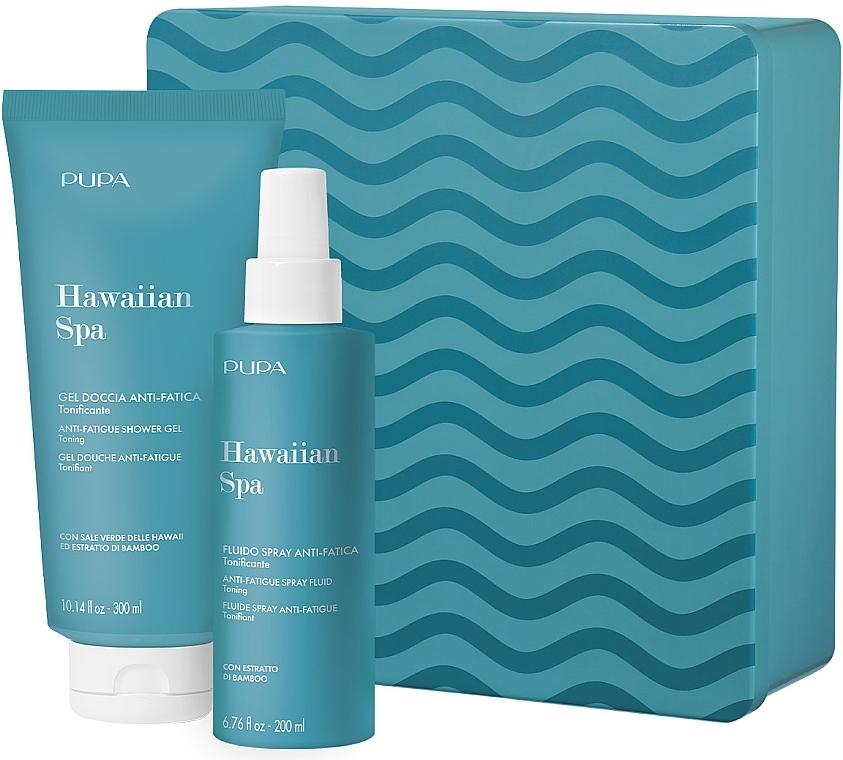 Körperpflegeset - Pupa Hawaiian Spa Kit 2 2023 (Duschgel 300ml + Fluid-Spray 200ml + Box) — Bild N1