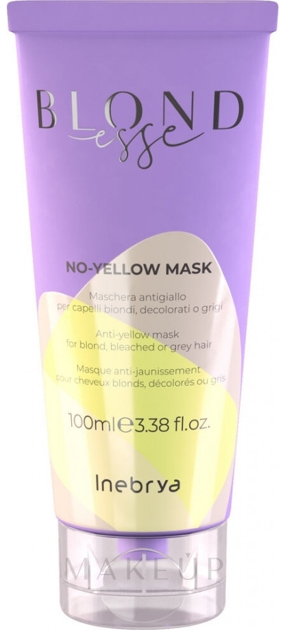 Neutralisierende Maske für blondes Haar - Inebrya Blondesse No-Yellow Mask — Bild 100 ml