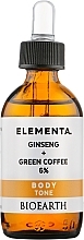 Düfte, Parfümerie und Kosmetik Körperserum Ginseng und grüner Kaffee 6 % - Bioearth Elementa Ginseng Green Coffee 6% 
