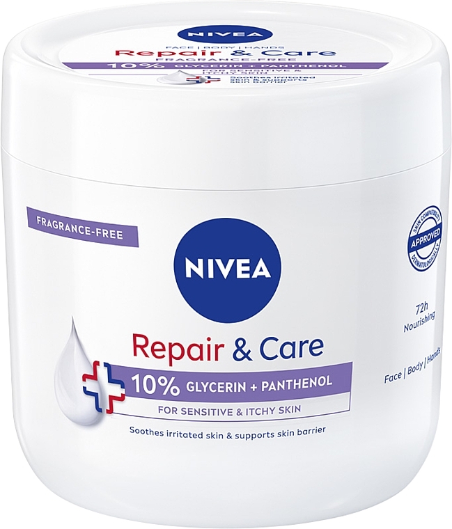 Creme für trockene und empfindliche Haut - NIVEA Repair & Care Deep Moisture Serum Body Cream  — Bild N1