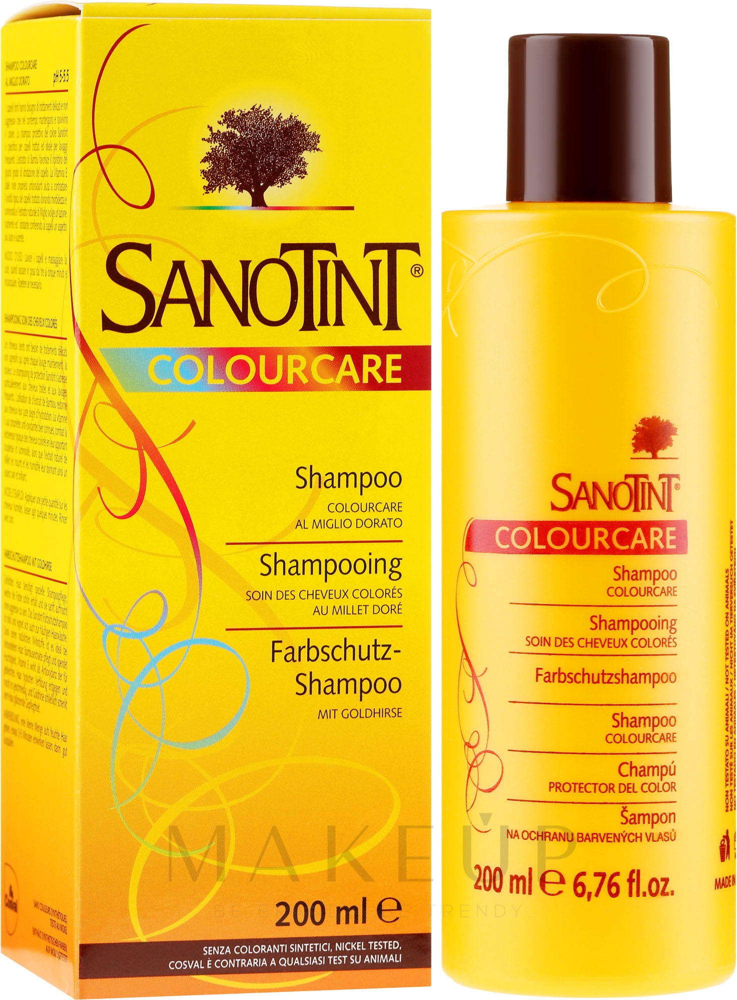 Farbschutzshampoo mit Goldhirse - SanoTint — Bild 200 ml