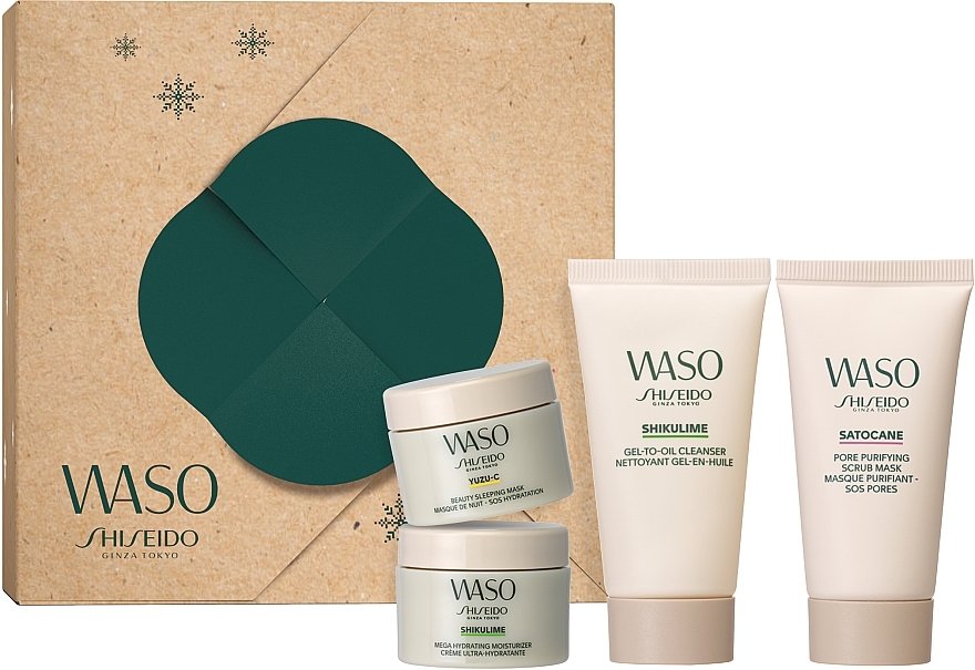 Gesichtspflegeset - Shiseido Waso Holiday Kit (Maske 30ml + Gel 30ml + Maske 15ml + Creme 15ml)  — Bild N2