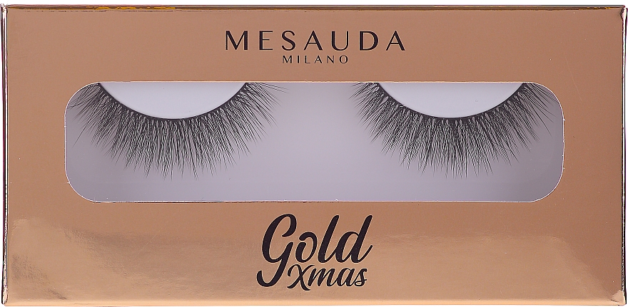 Sztuczne rzęsy na pasku - Mesauda Milano Gold XMas Instant Glam Extra Volume False Lashes 203
