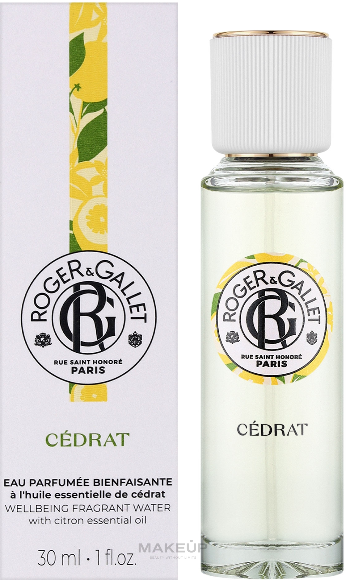 Roger&Gallet Cedrat Wellbeing Fragrant Water - Aromatisches Wasser — Bild 30 ml