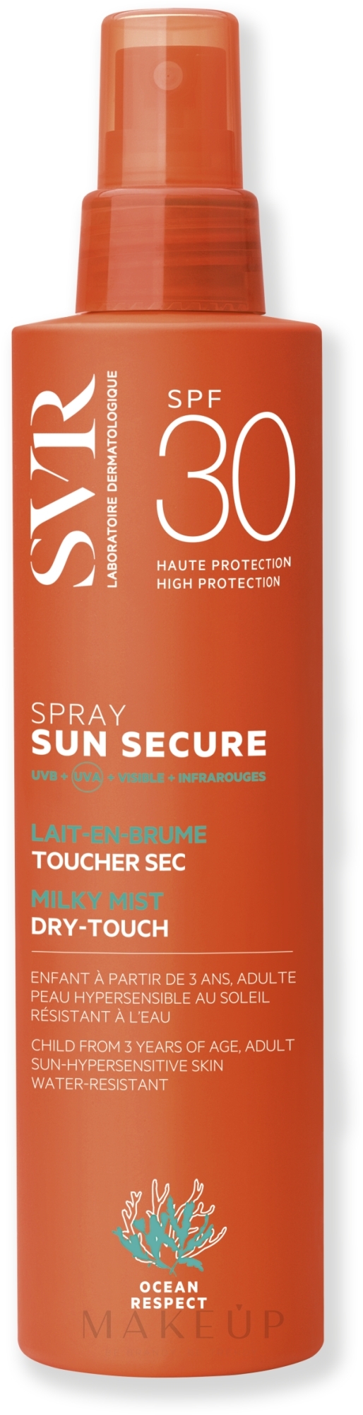 Sonnenschutzspray-Milch für Gesicht und Körper SPF 30 - SVR Sun Secure Spray Milky Mist SPF30 — Bild 200 ml