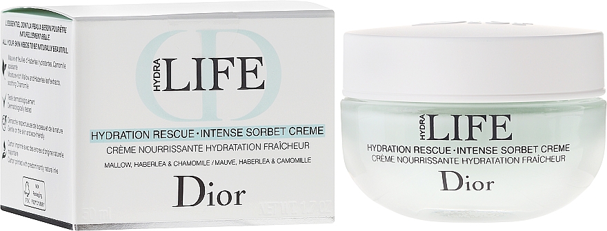 Intensiv feuchtigkeitsspendende Sorbet-Creme für Gesicht - Dior Hydra Life Hydration Rescue Intense Sorbet Creme — Bild N1