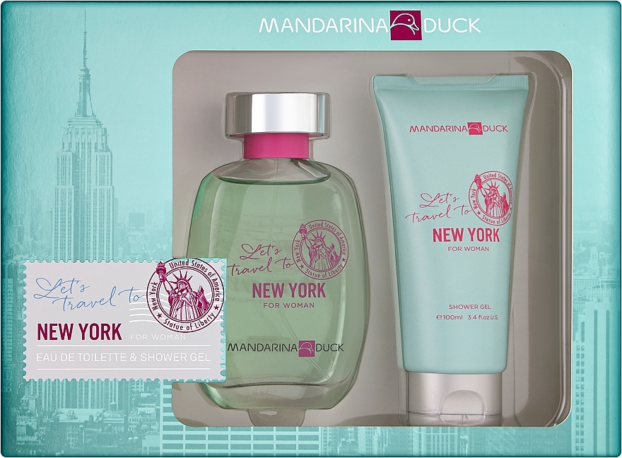 Mandarina Duck Let's Travel To New York For Woman - Duftset (Eau de Toilette 100ml + Duschgel 100ml)  — Bild N1