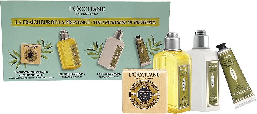 Set - L'Occitane Freshness Of Provence Gift Set (h/cr/30ml + b/milk/70ml + sh/gel/70ml + soap/50ml) — Bild N1