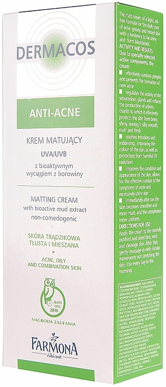 Mattierende Tagescreme 30+ - Farmona Professional Dermacos Anti-Acne Matting Cream — Bild N2