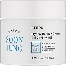 Pflegende, beruhigende und schützende Gesichtscreme gegen Reizungen mit Panthenol und pflanzlichen Inhaltsstoffen - Etude House Soon Jung Hydro Barrier Cream — Bild N1