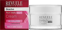 Nachtcreme für das Gesicht mit Antioxidantien - Revuele Bioactive Skincare 3D Hyaluron Rich Vitality Night Cream — Bild N2