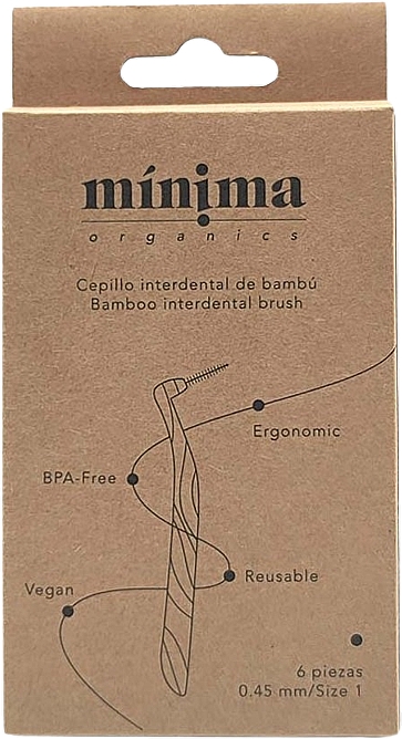 Interdentalbürsten-Set aus Bambus 6 St. - Minima Organics Bamboo Interdental Brush — Bild N1