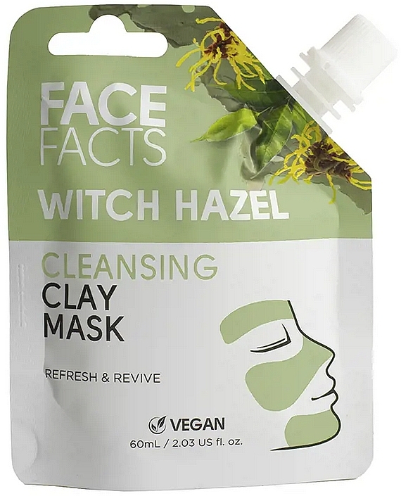 Ton-Gesichtsmaske mit Hamamelis - Face Facts Witch Hazel Clay Face Mask — Bild N1