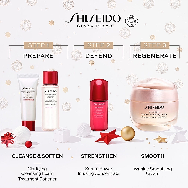 Set, 5 Produkte - Shiseido Benefiance Wrinkle Correcting Ritual & Ginza Night Eau de Parfum Intense — Bild N3