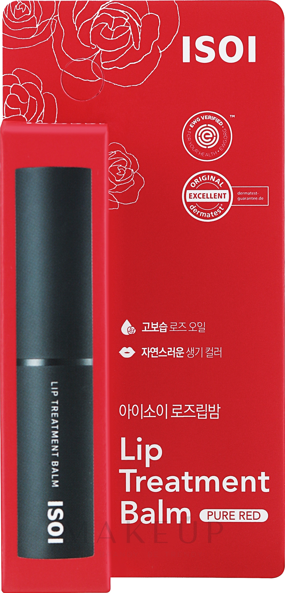 Ultra feuchtigkeitsspendender Lippenbalsam mit bulgarischem Rosenöl - Isoi Bulgarian Rose Lip Treatment Balm Pure Red — Bild 5 g