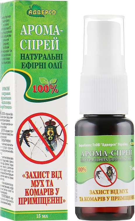 Aromaspray mit natürlichen ätherischen Ölen gegen Mücken - Adverso — Bild N1