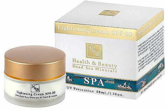 Aufhellende Gesichtscreme mit Mineralien aus dem Toten Meer - Health and Beauty Lightening Cream SPF-20