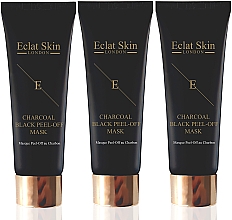 Düfte, Parfümerie und Kosmetik Gesichtspflegeset - Eclat Skin London Charcoal Black Peel-Off Mask (Peel-Off Gesichtsmaske 3x50ml)
