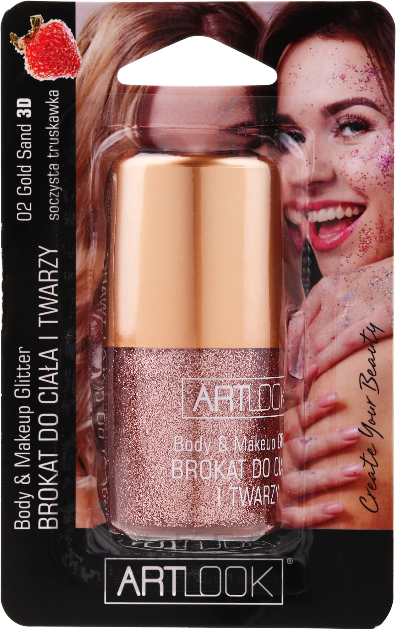 Brokat für Körper und Gesicht - Artlook Body & Make Up Glitter — Bild 02 - Gold Sand