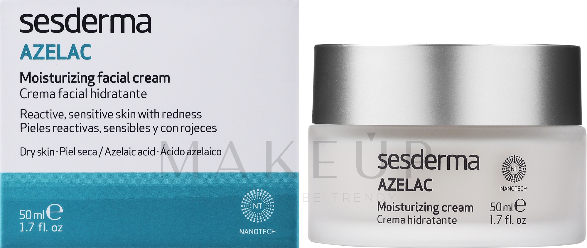 Feuchtigkeitsspendende Gesichtscreme - SesDerma Laboratories Azelac Moisturizing Cream — Bild 50 ml
