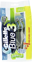 Set Einwegrasierer 5 St. - Gillette Blue 3 Sensitive — Bild N1