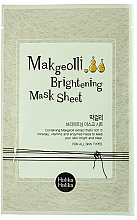Düfte, Parfümerie und Kosmetik Aufhellende Tuchmaske für das Gesicht mit Reiswein-Extrakt - Holika Holika Makgeolli Brightening Mask Sheet