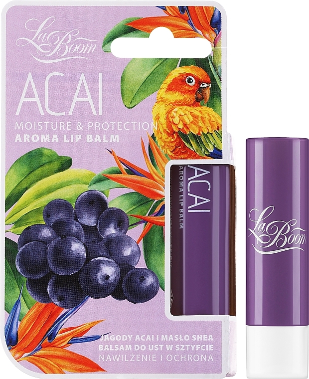 Lippenbalsam - La Boom Acai Berry & Shea Butter Aroma Lip Balm  — Bild N2