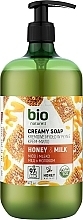 Creme-Seife Honig mit Milch - Bio Naturell Honey & Milk Creamy Soap  — Bild N1