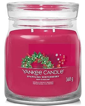 Duftkerze im Glas Sparkling Winterberry Zwei Dochte - Yankee Candle Singnature — Bild N2