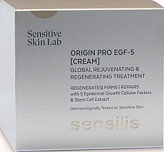 Düfte, Parfümerie und Kosmetik Gesichtscreme - Sensilis Origin Pro Egf 5 Cream