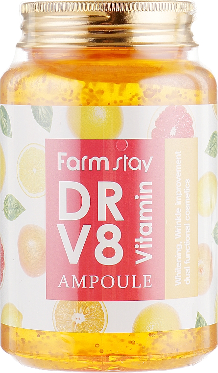 Aufhellendes Gesichtsserum mit Vitaminen - FarmStay Dr-V8 Vitamin Ampoule — Bild N2