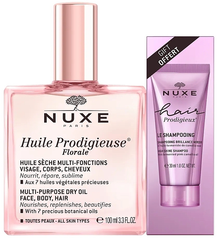 Set - Nuxe Huile Prodigieuse Florale (oil/100ml + shm/30ml) — Bild N1