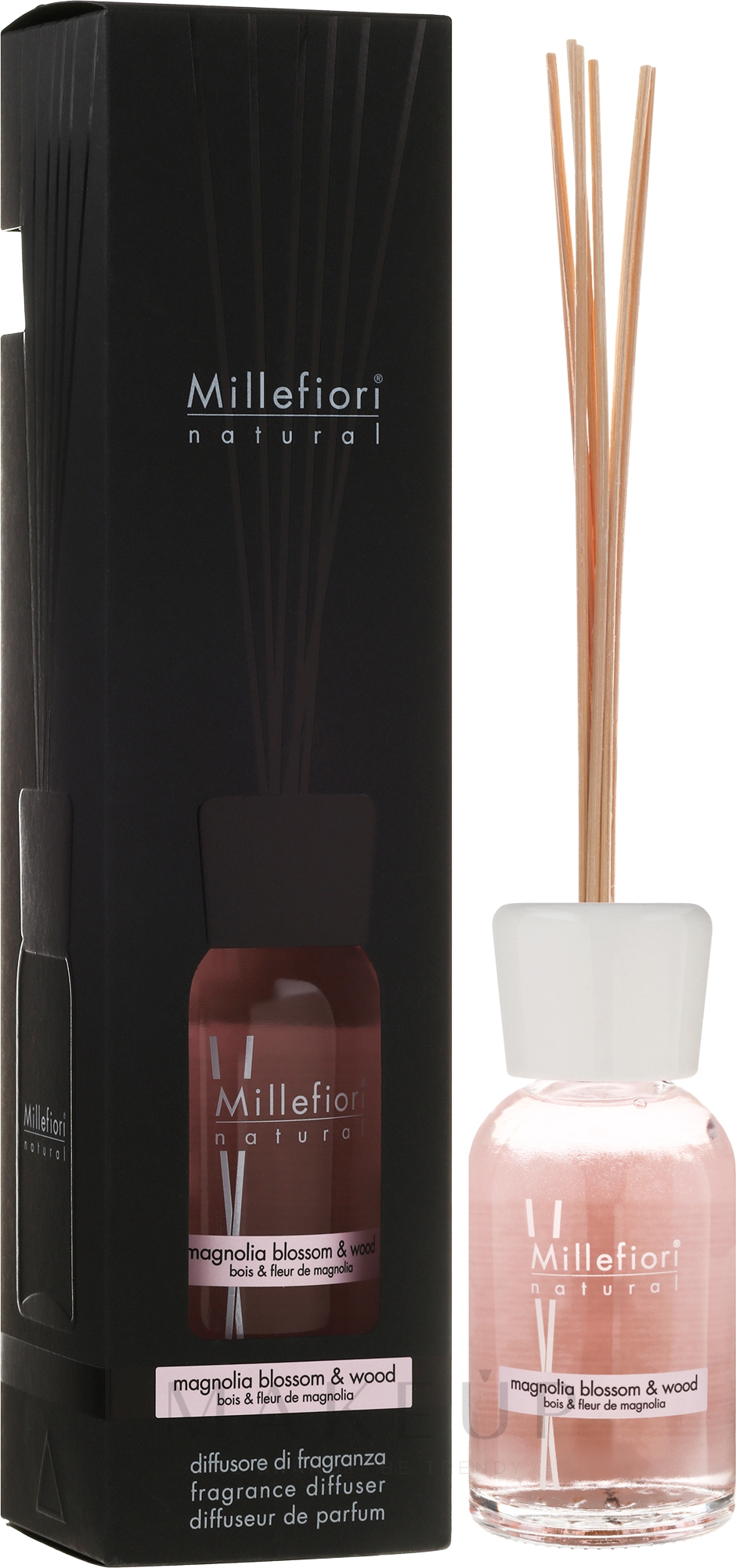 Raumerfrischer Magnolia Blossom & Wood - Millefiori Milano Natural Magnolia Blossom & Wood Reed Diffuser — Bild 500 ml