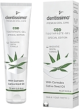 Zahnpasta-Gel mit Hanfsamenöl - Dentissimo CBD Toothpaste-Gel Special Edition with Cannabis Sativa Seed Oil — Bild N2