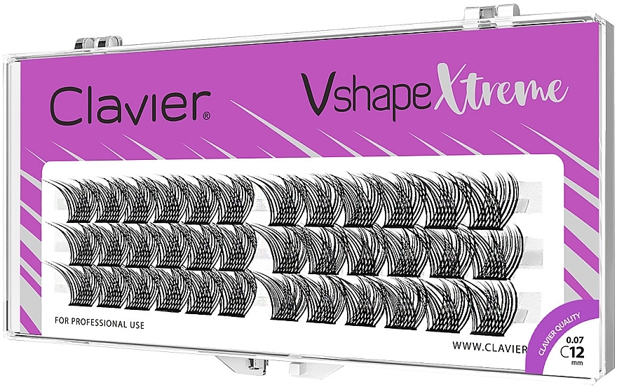 Wimpernbüschel C 12 mm  - Clavier V Shape Extreme  — Bild N1