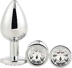 Analplug-Set aus Aluminium 3 St. - Dream Toys Gleaming Love Silver Plug Set — Bild N3