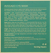 Hydrogel-Augenpatches mit Avocado-Extrakt und Rizinusöl - Zozu Rich In Avocado Eye Mask — Bild N4