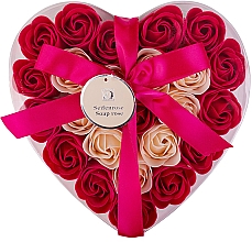 Düfte, Parfümerie und Kosmetik Badekonfetti Rosen rot und weiß 24 St. - Accentra Bath Roses In Heart Shaped Gift Box